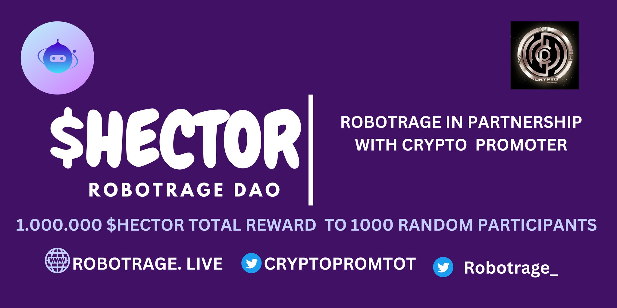 Crypto Promots x Robo Trage Giveaway
